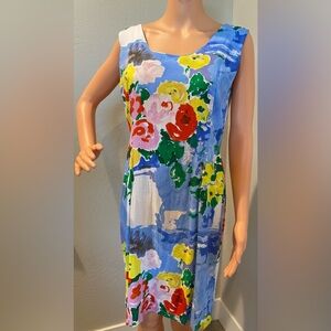 Jams World Dress  Hawaiian Floral Multicolor Dress Large or Medium (Vintage XL)